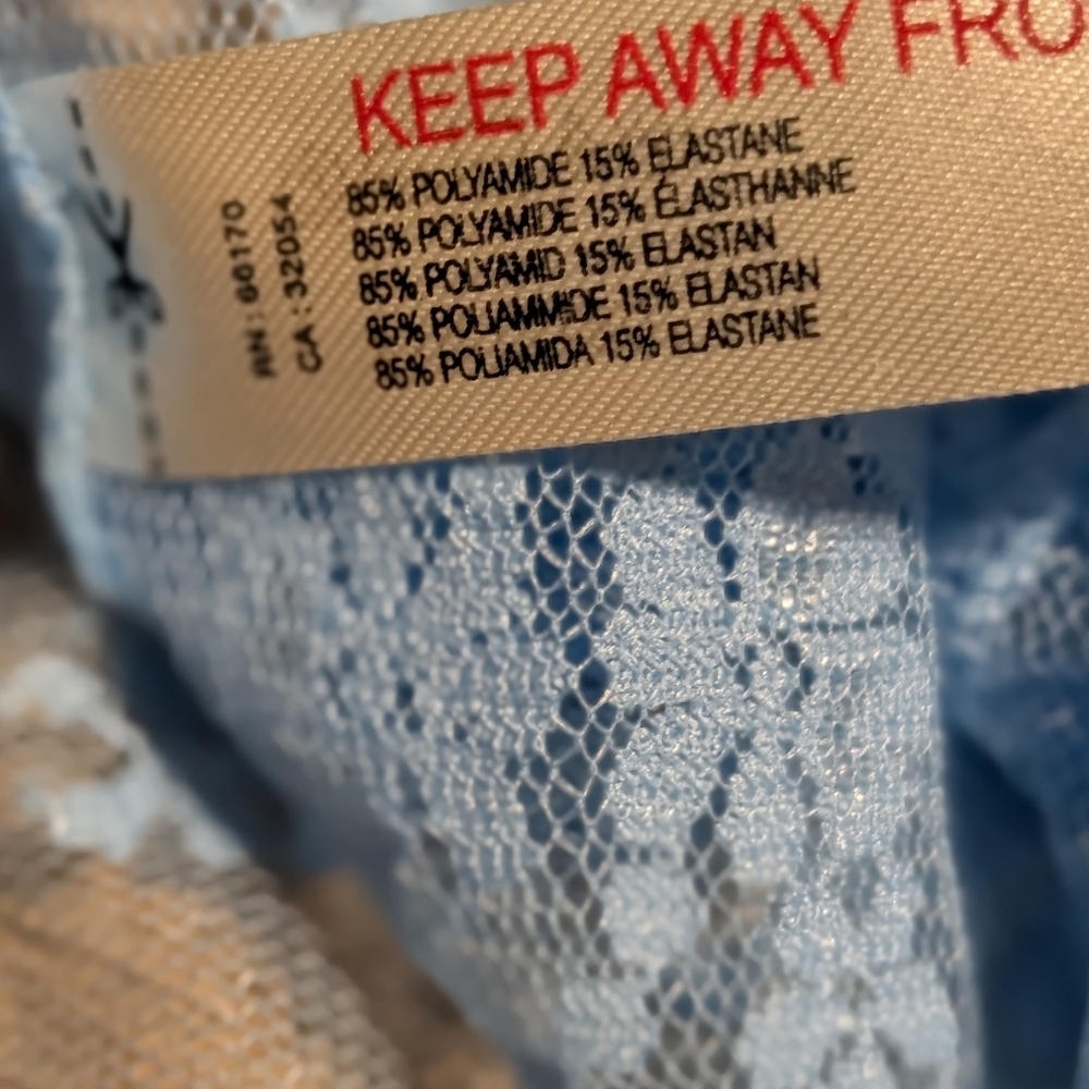 Free People NWOT Luxy Lady Lace Layering Top in Blue Bell sz XS & SML - Picture 9 of 14